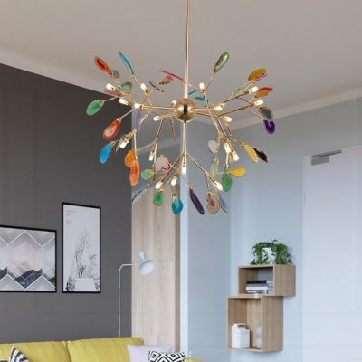 Lustre de luxe color&eacute; nordique moderne, lumi&egrave;re