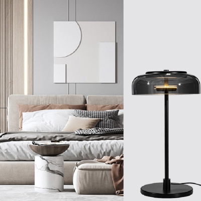 Lampe de table d&eacute;corative de chevet en verre nordique