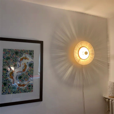 Applique Lumineuse Nomade En Fibres Naturelles GALIA