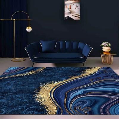 Tapis de salon abstrait nordique, d&eacute;coration de maison, tapis de sol antid&eacute;rapant