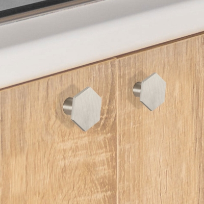 Paquet de 5 boutons de tiroir de commode en Nickel bross&eacute;, quincaillerie de porte d'armoire moderne pour salle de bain (LS6275SNB)