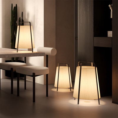 Lampadaire en tissu pour salon