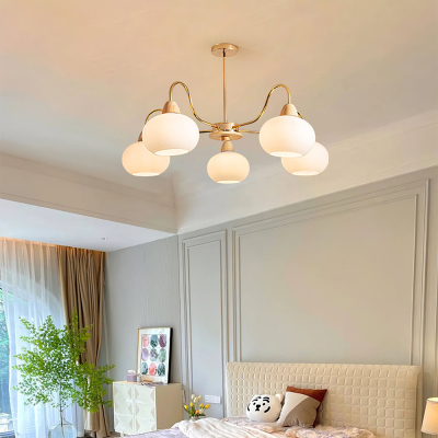 Lustre de foyer en verre kaki