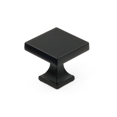 Paquet de 20 boutons de tiroir de cuisine noirs mats, boutons de commode carr&eacute;s solides (LS6785BK)