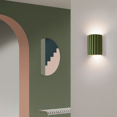 Applique murale moderne en r&eacute;sine demi-cercle pour salon