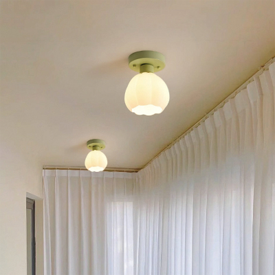 Plafonnier semi-encastr&eacute; moderne en forme de fleur