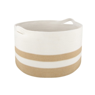 Panier de rangement rond tiss&eacute;, grands paniers en corde de coton pour le rangement, panier de rangement pour b&eacute;b&eacute; XXL