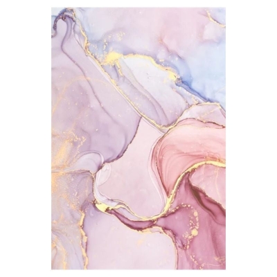 Tapis abstrait romantique de peinture &agrave; l'huile d'or rose pour la chambre de la fille