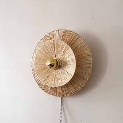 Applique Lumineuse Nomade En Fibres Naturelles GALIA