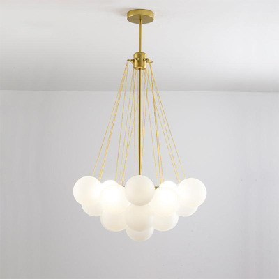 Lustre Vintage &agrave; Bulles de Verre