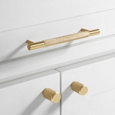 Poign&eacute;es de porte d'armoire de meubles &eacute;l&eacute;gantes modernes de cylindre d'or