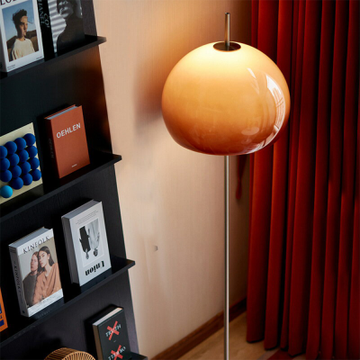 Lampadaire en verre r&eacute;tro en forme de champignon Bauhaus pour salon m&eacute;di&eacute;val