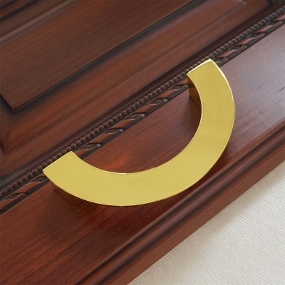 Poign&eacute;es d'armoire en laiton demi-cercle moderne pour cuisine