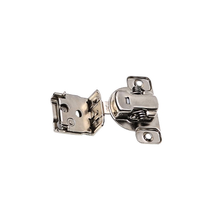 (Paquet de 5) Charni&egrave;res d'armoire compactes &agrave; montage encastr&eacute; de 1-1/4'' nickel&eacute;es