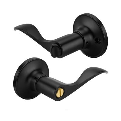 Ensemble de poign&eacute;es de porte verrouillables &agrave; levier de porte d'intimit&eacute; pour portes de chambre et de salle de bain