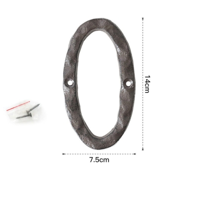 Num&eacute;ros de porte de maison en fer forg&eacute; antique en fonte de 5 pouces