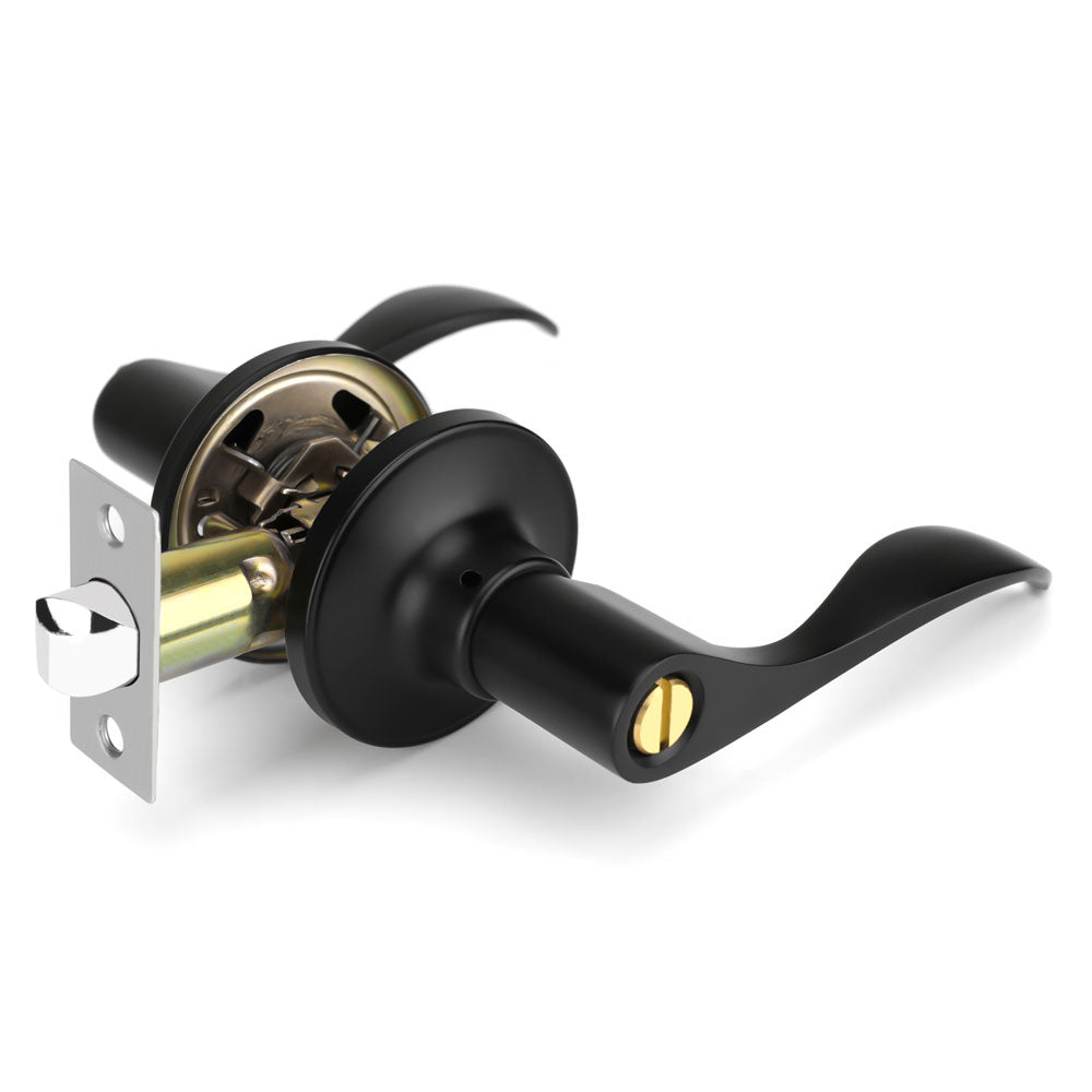 Privacy Door Lever Locking Door Handle Set for Bedroom & Bathroom Doors
