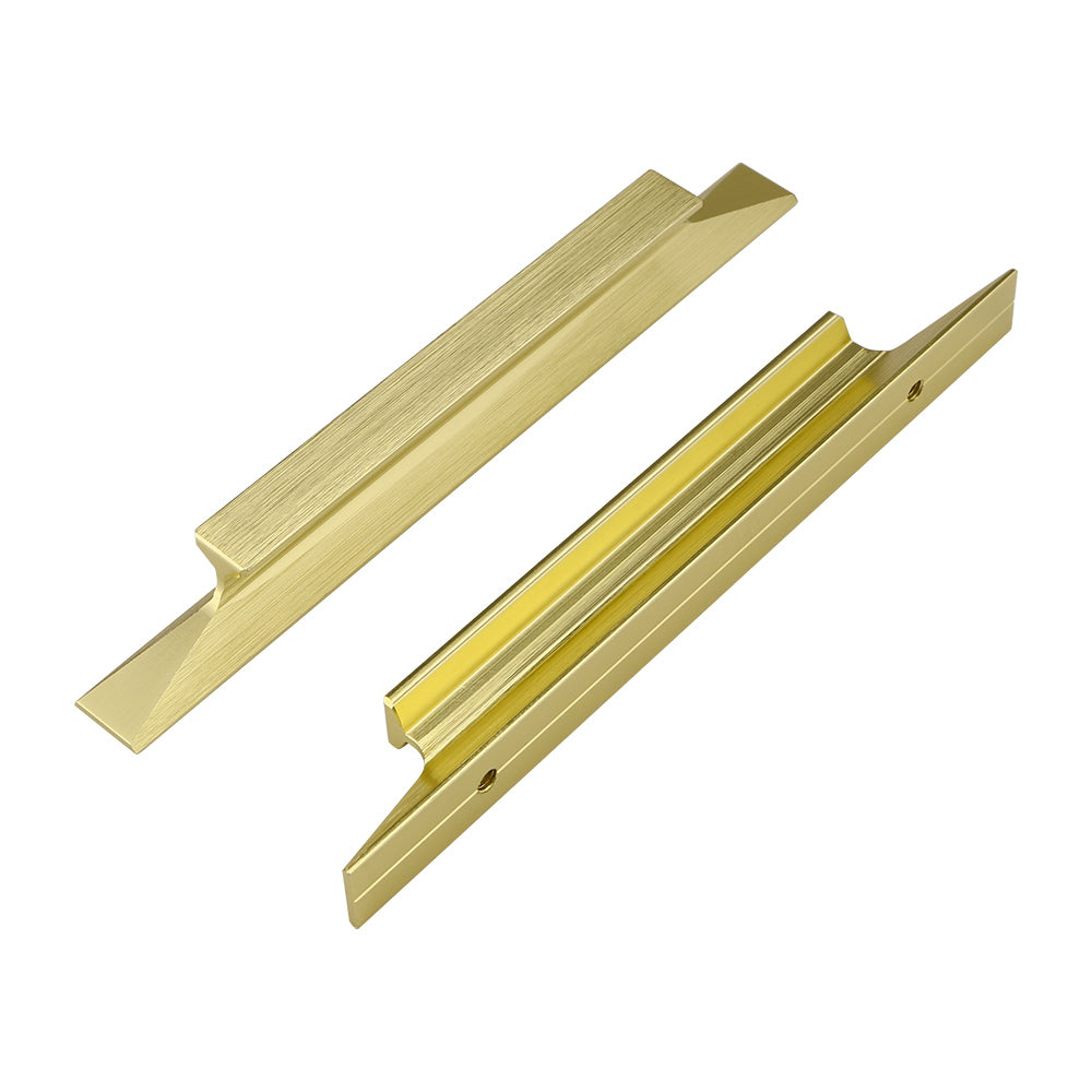 6 Pack Brushed Brass Drawer Pulls Solid Drawer Handles for Furniture(LS7024GD)