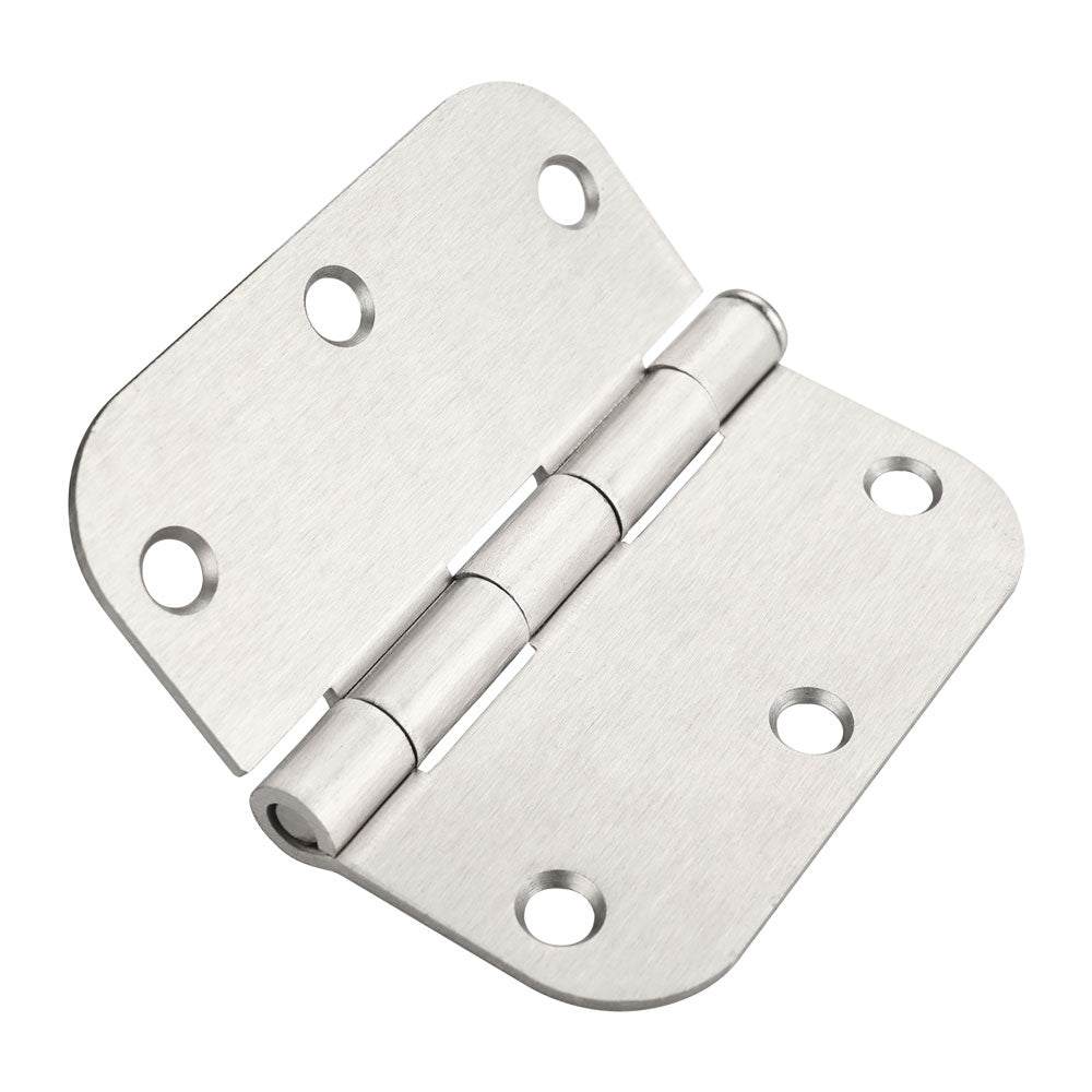 18 Pack Satin Nickel Rounded Doors Hinges 3.5 x 3.5 inch with 5/8" Radius Corners